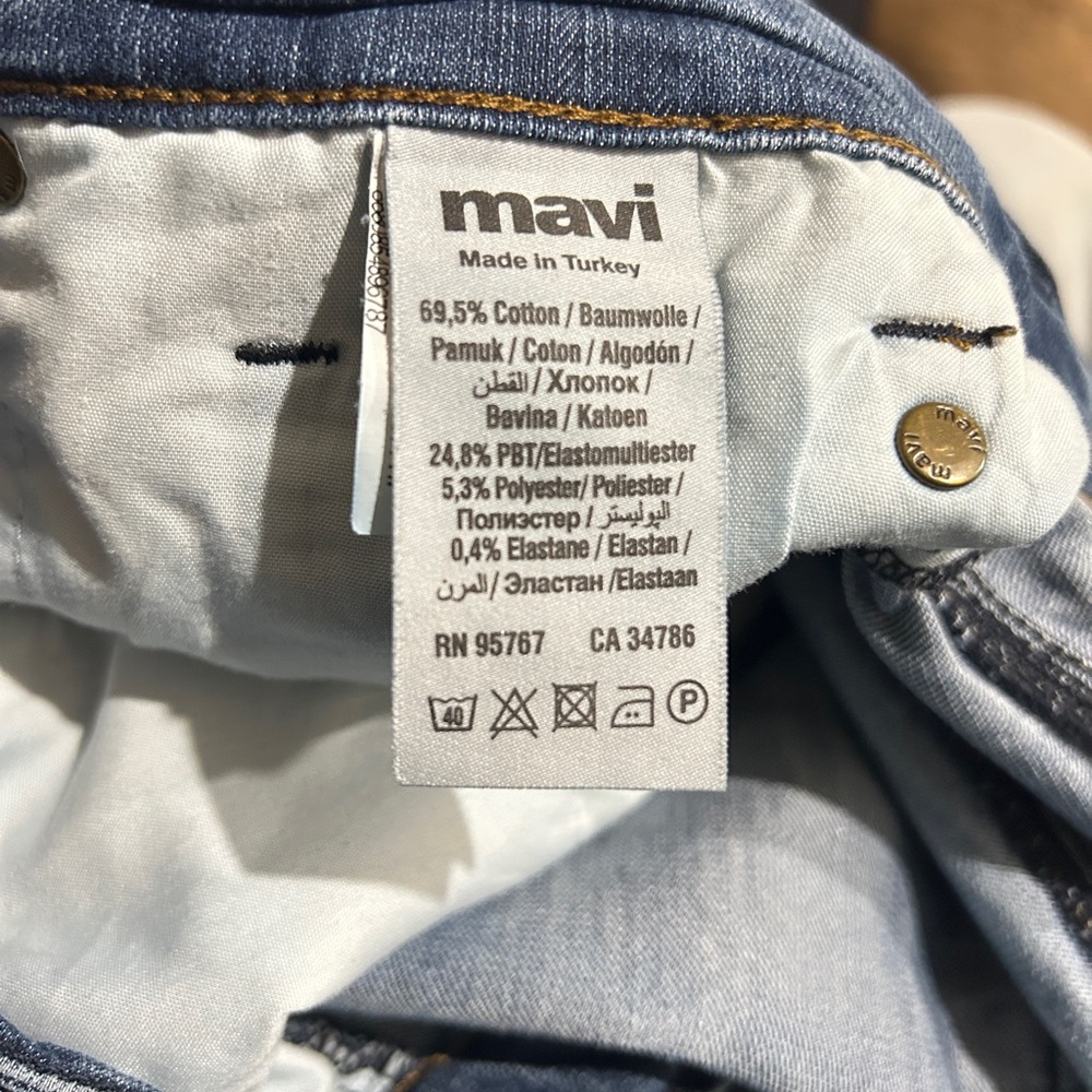Mavi Women’s Straight Leg Medium Rise Blue Jeans Denim Sz 28/32 Y2K‎ Stone Wash - Picture 7 of 10